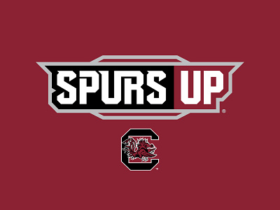 Spurs Up branding gamecocks logo south carolina sports typography usc