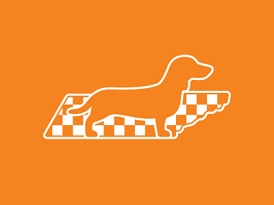 Tennessee Dachshud badge dachshund logo sports vector