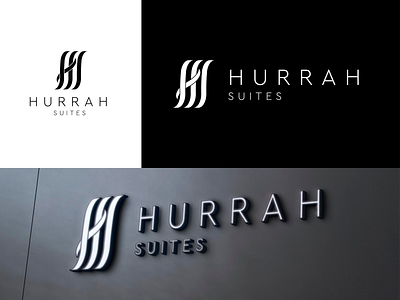 Hurrah Suites Logo adobe illustrator branding lettermark logo propertylogo