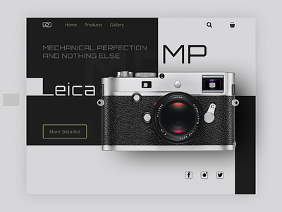 Leica MP design minimal shot ui ux vector web