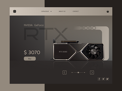 Nvidia RTX 3080 design minimal shot ui ux vector