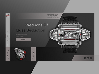 Tebellion Weap One Titanium design minimal shot ui ux vector