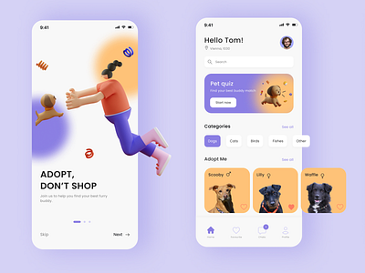 "Adopt, don't shop" App🐶 app app design design dog figma figmadesign pet product design ui uidesign uiux ux uxdesign