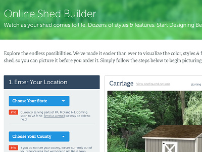 Shed Form Builder flat ui webapp website