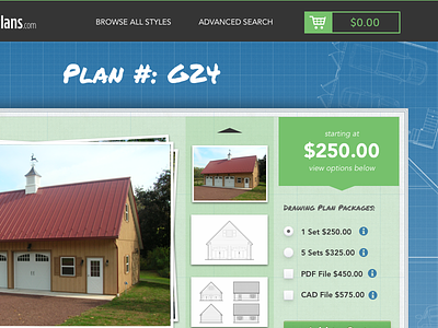 Plan#: G24 blueprint expressionengine product page shopping cart website
