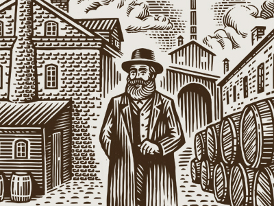Illustration for Lidskae brewery beer brewery engraving