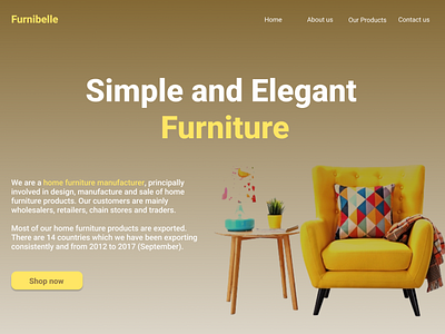 Furniture Website Landing page