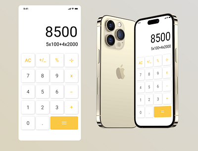 Standard Mobile Calculator app apple calculator calculator daily ui challenge dailyui design figma illustration iphone ui ux