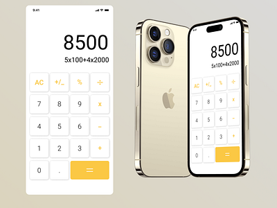 Standard Mobile Calculator app apple calculator calculator daily ui challenge dailyui design figma illustration iphone ui ux