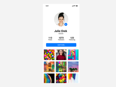 User Profile Screen account app daily ui daily ui challenge design figma profile ui user profile ux