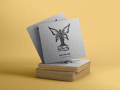 Butterfly Fashion Shop visit card graphic logo logo design mock up mockup