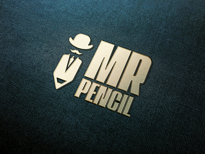 Mr. Pencil in mock-up artwork graphic illustration illustrator logo mockup pencil vector