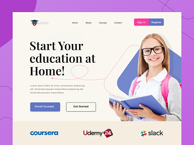 Online Learning Landing Page