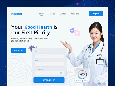 Medical Landing Page Header