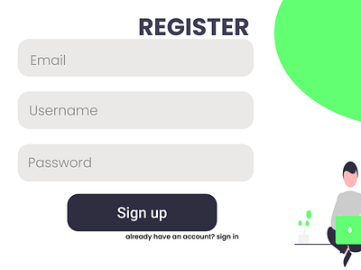 Sign up page DailyUI 001