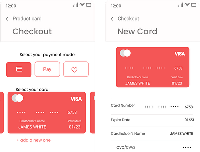 credit card checkout DailyUI 002 dailyui