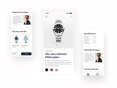 NordGreen - Watch Brand UI design typography ui ux