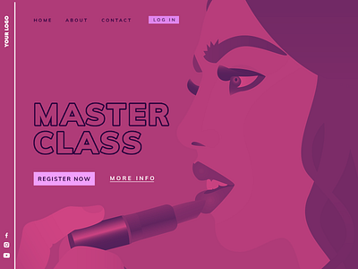 Makeup masterclass landing page