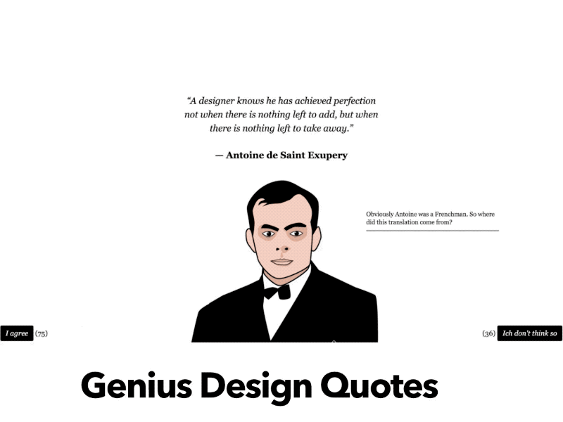 Antoine's eyes - Genius Design Quotes