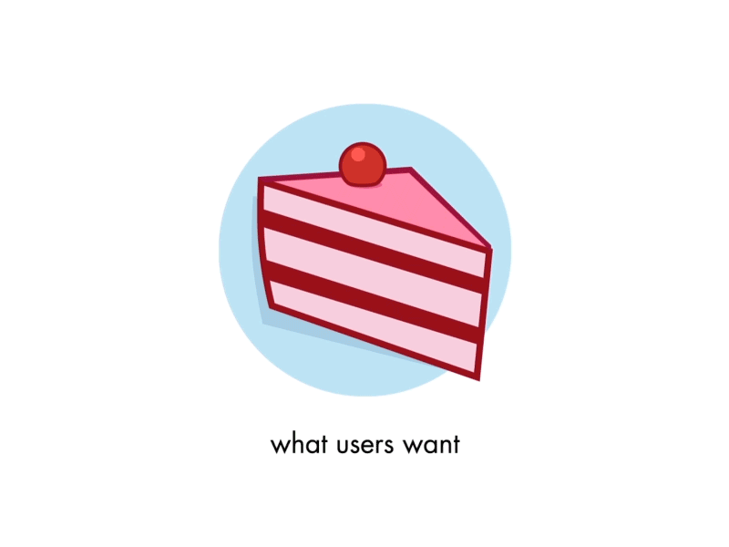 What users want vs what they need 2d after effects alan cooper animation broccoli cake cherry design interaction design motion animation motion design truth user experience ux