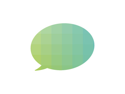 Logo concept blue green logo speech bubble