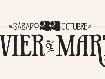 October 22nd invite typography