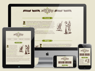 Responsive Wedding! responsive web design website golden grid system typography typekit css3 wedding