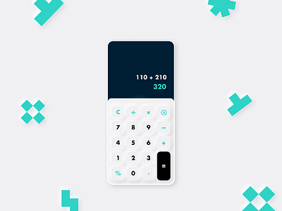 Daily UI Challenge - Calculator Design 4 challenge day calculator design dailyuichallenge design graphic design minimal trendy ui ui challenge vector