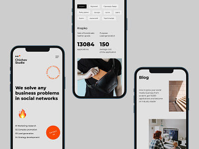 Chizhov Studio × SMM agency branding design logo minimal ui website
