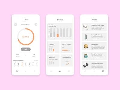 Fasting App app design fasting fastingapp minimal simpleui ui uidesign uiux uiuxdesign uiuxdesigner ux