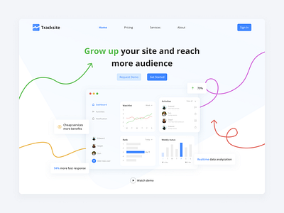 Tracksite - SEO Hero Section