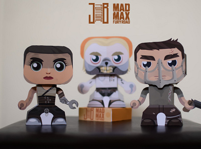 Mad Max Papertoys illustration minimal vector