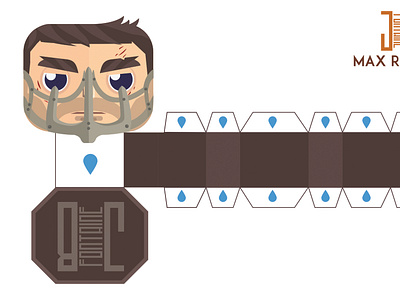 Mad Max Head Template design minimal vector