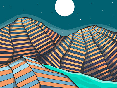 Mountain Draw illustration minimal