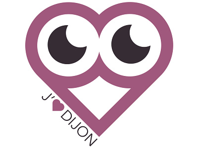 J'aime Dijon Logo logo minimal vector