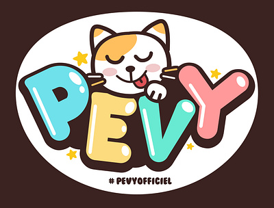 PEVY Logo illustration minimal vector