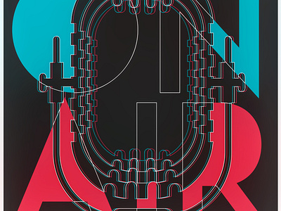 ON AIR Design poster concept design illustration typography