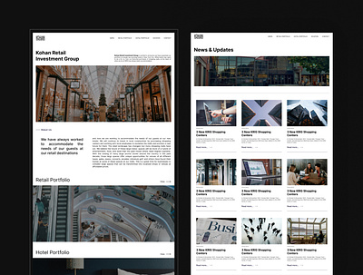 Kohan Retail Investment Group UI/UX design figma interface mobile app ui