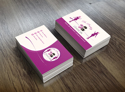 Pretty Canine Business Card art branding business card design graphic design illustration logo vector