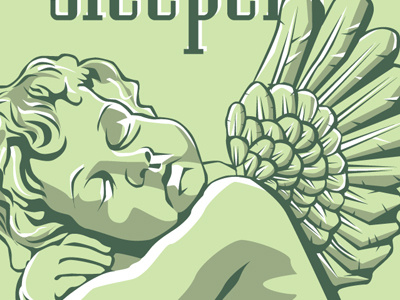 Sleepers Concert Poster Detail concert design green illustration illustrator poster screen the sleepers vector