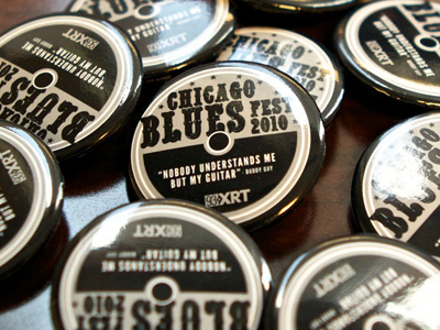 Chicago Blues Fest Button blues buddy guy button chicago typography