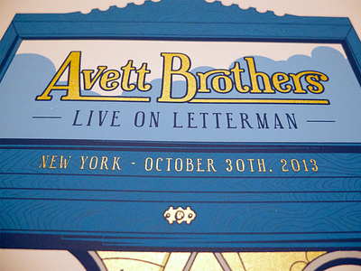 Avett Brothers Poster avett brothers concert design gig poster illustration live on letterman music new york orchestrion screenprint typography