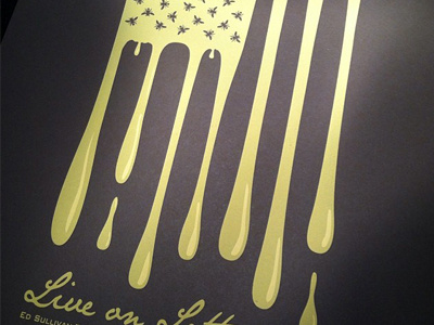 American Honey concert flag gig poster honey illustration live on letterman poster typography