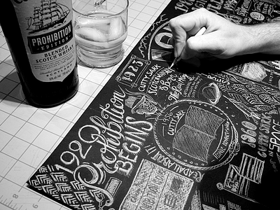 Cutty Sark Mural Dribbble cutty sark drawing hand lettered lettering mural prohibition scotch typography whiskey whisky