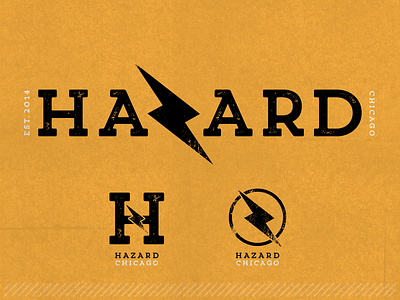 Hazard Branding bold branding hazard type typography