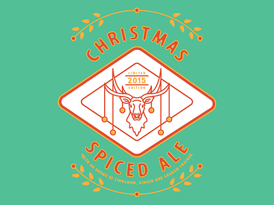 Christmas Spiced Ale ale beer christmas crowler deer illustration label packaging
