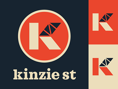 Kinzie Street Logo branding bridge chicago kinzie logo mark vector