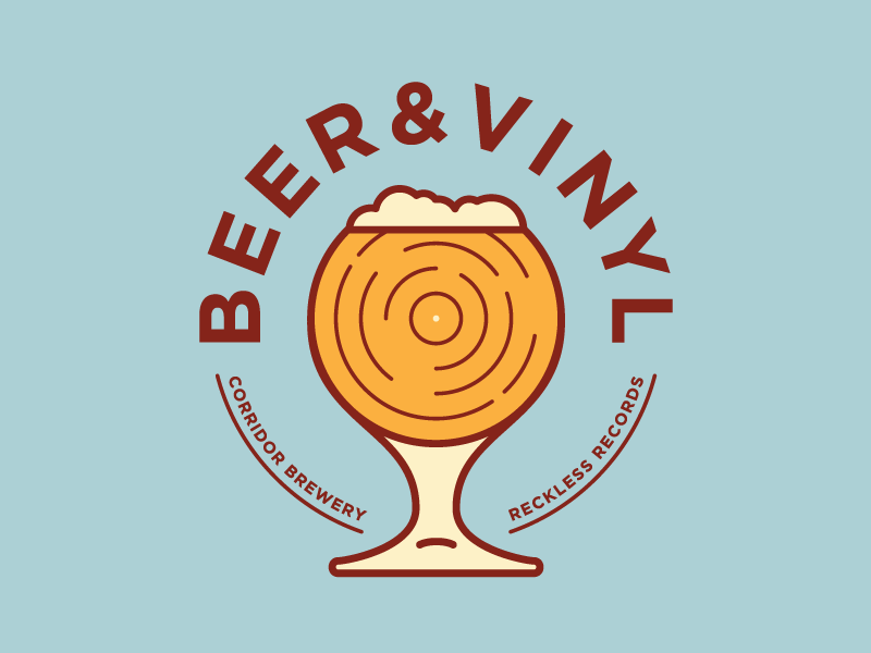 Beer And Vinyl Logo by 12 Line Studio on Dribbble