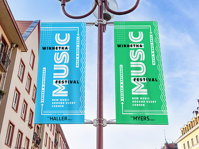 Festival Branding and Banner Mock-ups banner design festival layout music typography