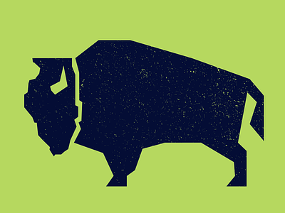The Illinois Bison bison buffalo identity illinois logo mark simple
